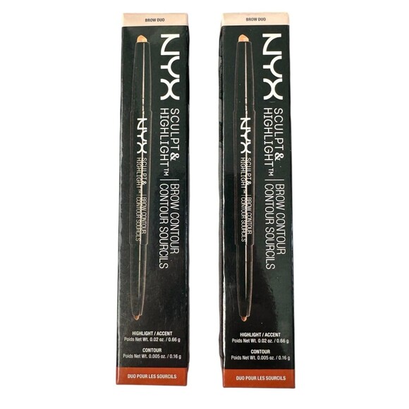 Lot of 2 NYX Sculpt & Highlight Brow Contour Eyebrow Pencil 04 Soft Pink/Auburn - Picture 1 of 9